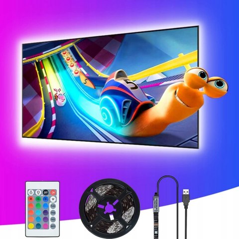 Taśma led 1m tv rgb + pilot Fortrade