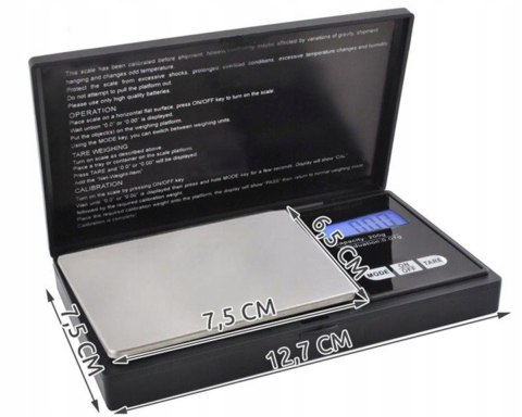 Waga jubilerska 200g x 0,01g czarna prof. Fortrade