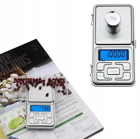 Waga jubilerska 200g x 0,01g szara mała Fortrade