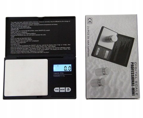 Waga jubilerska 500g x 0,01g czarna prof. Fortrade