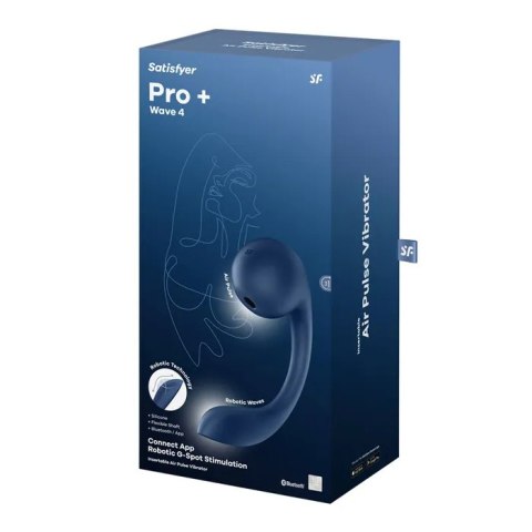 Wibrator Pro+ Wave 4 Connect App Dark Blue Satisfyer Satisfyer
