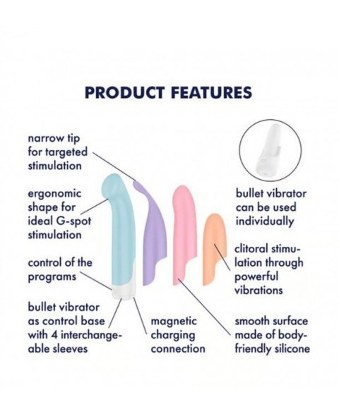 Wibrator Z Wymiennymi Nakładkami Playful Four Satisfyer Satisfyer