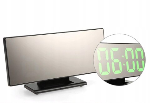 Zegar budzik led lustro Fortrade