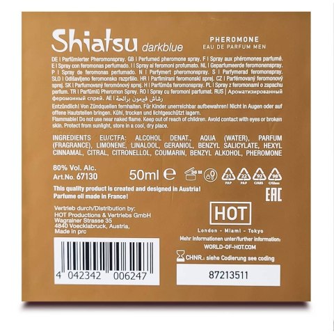 Feromony dla mężczyzn Pheromon Fragrance Man Darkblue 50ml Shiatsu HOT