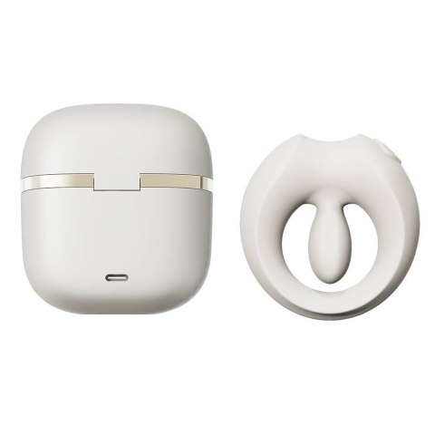 Pierścień erekcyjny ze stymulatorem Apis Ivory White Zalo Zalo