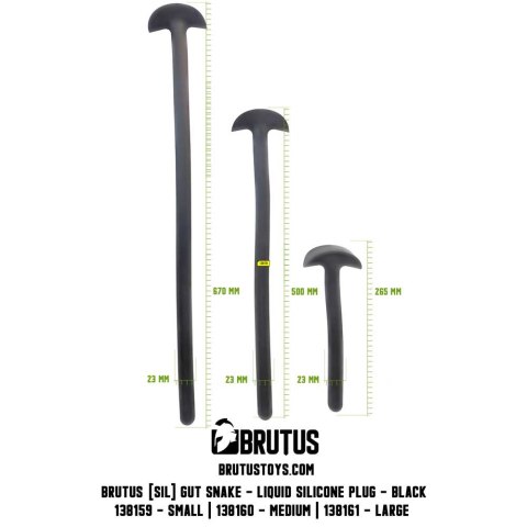 Sonda analna Gut Snake Liquid Silicone Plug Black M Brutus Brutus