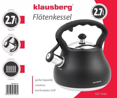 CZAJNIK Z GWIZDKIEM KLAUSBERG 2,7L KB-7446 Klausberg