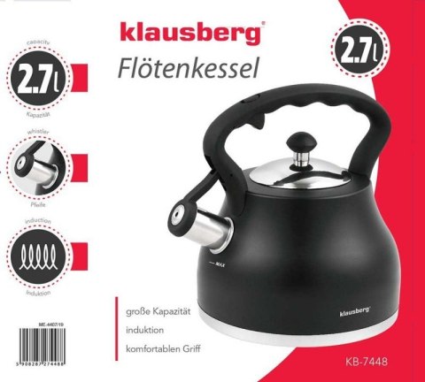 CZAJNIK Z GWIZDKIEM KLAUSBERG 2,7L KB-7448 Klausberg