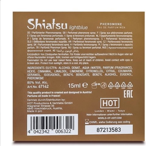 Feromony dla mężczyzn Pheromon Fragrance Man Lightblue 50ml Shiatsu HOT