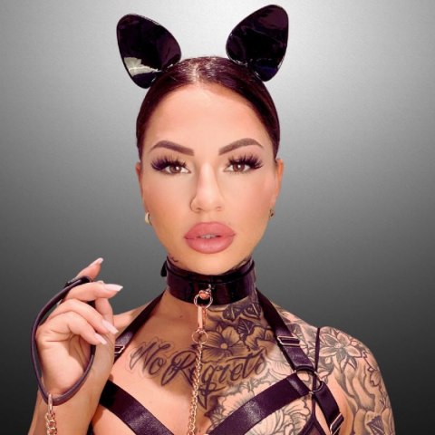 Kocie uszy High Gloss Cat Ears Black/Silver Kinky Diva Kinky Diva