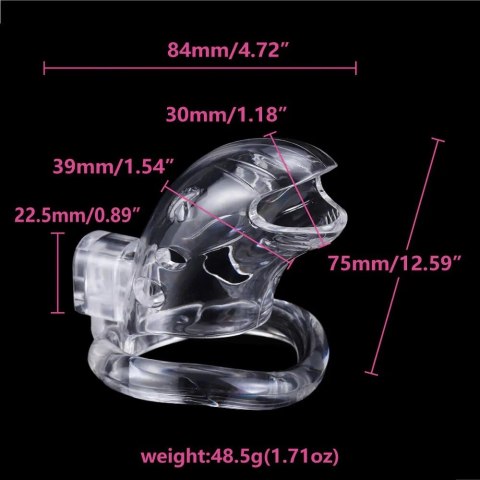 Pas cnoty Shark Cage Chastity Cage Clear Brutus Brutus