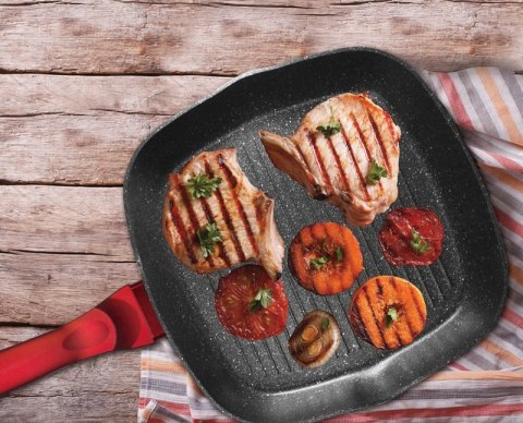 PATELNIA GRANITOWA GRILLOWA 28cm BERLINGER HAUS RED METALLIC LINE BH-1271 Berlinger haus