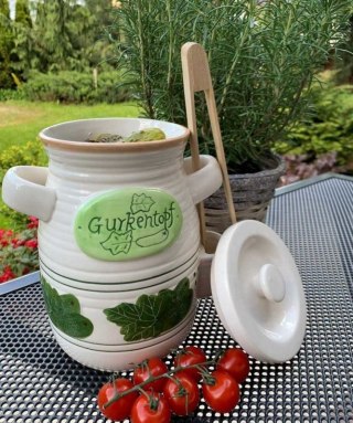 SŁÓJ CERAMICZNY DO OGÓRKÓW 2L+ SZCZYPCE Alpenburg