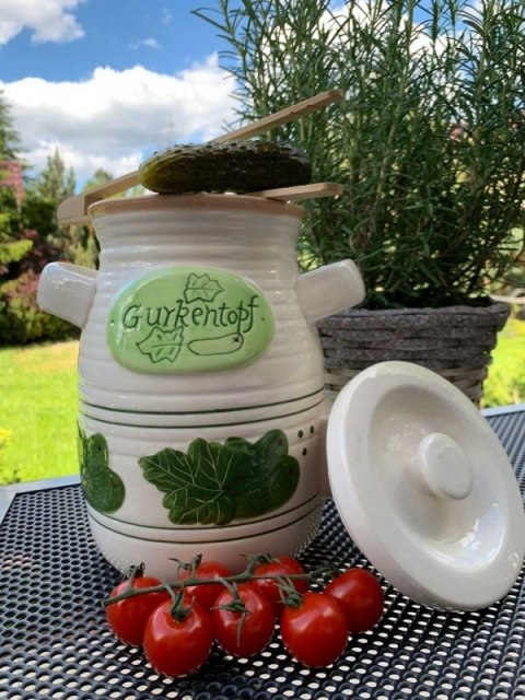 SŁÓJ CERAMICZNY DO OGÓRKÓW 4L+ SZCZYPCE Alpenburg