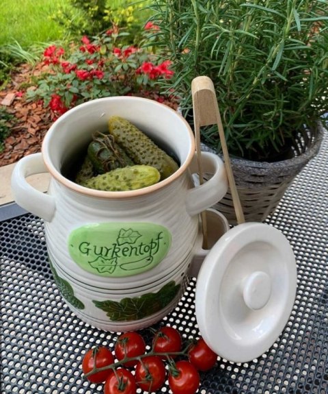 SŁÓJ CERAMICZNY DO OGÓRKÓW 4L+ SZCZYPCE Alpenburg