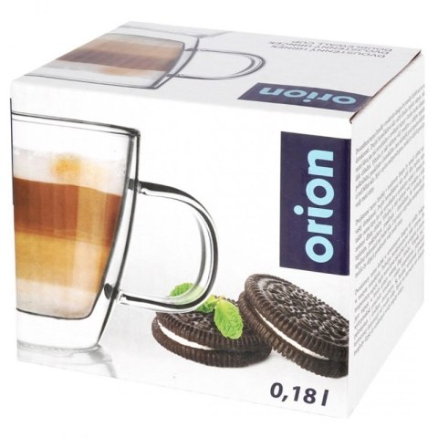 SZKLANKA TERMICZNA 180ml Z PODWÓJNĄ SCIANKĄ DO KAWY Orion
