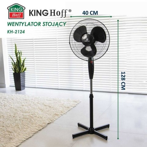WENTYLATOR WIATRAK STOJĄCY PODŁOGOWY KINGCOOL KC-2124 czarny Kinghoff
