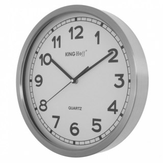 ZEGAR ŚCIENNY STALOWY 34cm MECHANIZM PŁYNĄCY KH-5026 Kinghoff