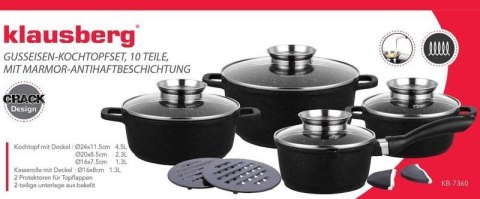 ZESTAW 12 ELEM. GARNKÓW GRANITOWYCH KLAUSBERG KB-7360 Klausberg