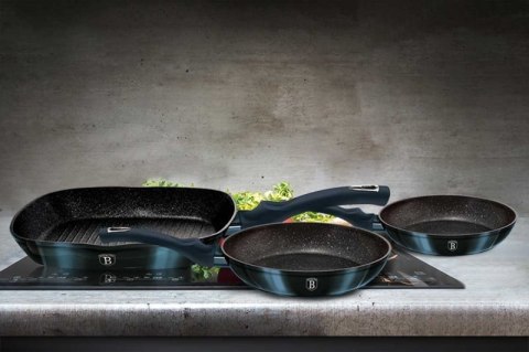 ZESTAW 3 PATELNI GRANITOWYCH 20/24/28CM BERLINGER HAUS BH-6140 AQUAMARINE Berlinger haus