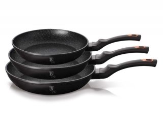 ZESTAW 3 PATELNI GRANITOWYCH BERLINGERHAUS BLACK ROSE BH-6158 Berlinger haus