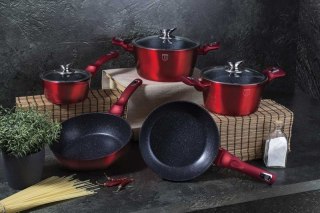 ZESTAW GARNKÓW GRANITOWYCH BERLINGER HAUS BH-6162 BURGUNDY 17 ELEM. Berlinger haus