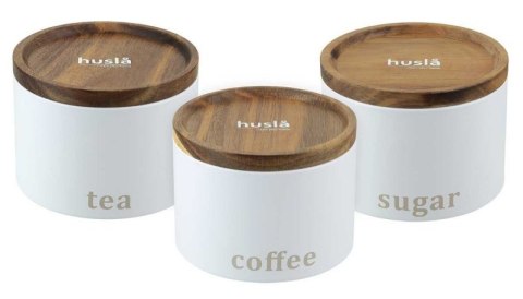 ZESTAW POJEMNIKÓW KUCHENNYCH HUSLA white 73948 Husla