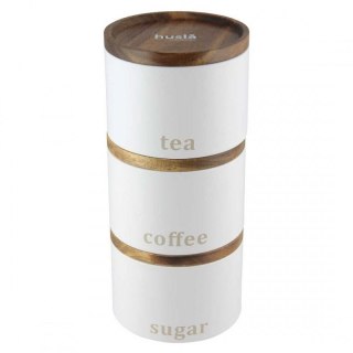 ZESTAW POJEMNIKÓW KUCHENNYCH HUSLA white 73948 Husla