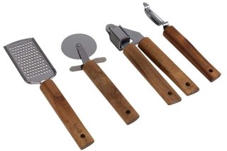 ZESTAW PRZYBORÓW KUCHENNYCH HUSLA DREWNO 4 ELEMENTY Husla