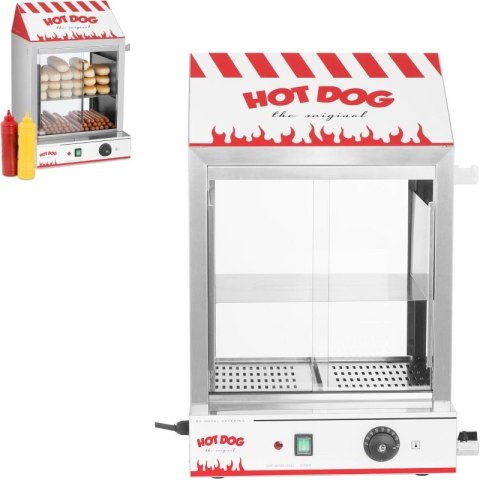 Podgrzewacz witryna grzewcza do 200 hot dogów parówek 50 bułek 2000W Royal Catering RCHW 2000 Royal catering