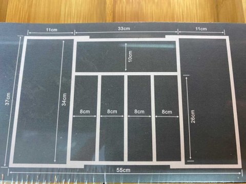 WKŁAD DO SZUFLADY ROZSUWANY BAMBUSOWY 1576 Brunbeste