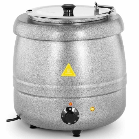 Kociołek termos do zupy elektryczny ze stali nierdzewnej cool-touch 400 W 10 l 35-80C srebrny Royal catering