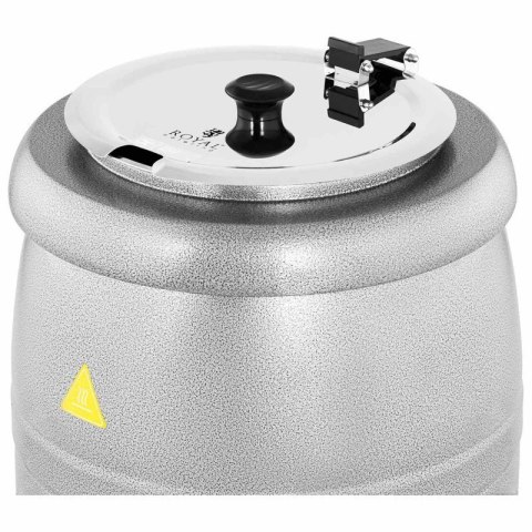 Kociołek termos do zupy elektryczny ze stali nierdzewnej cool-touch 400 W 10 l 35-80C srebrny Royal catering