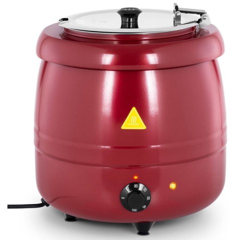Kociołek termos na zupę elektryczny ze stali nierdzewnej cool-touch 400 W 10 l 35-80C czerwony Royal catering