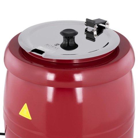 Kociołek termos na zupę elektryczny ze stali nierdzewnej cool-touch 400 W 10 l 35-80C czerwony Royal catering