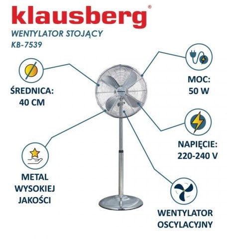 WENTYLATOR WIATRAK PODŁOGOWY KLAUSBERG KB-7539 Klausberg