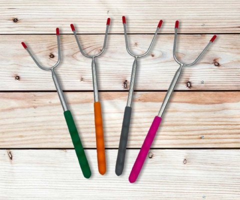 WIDELEC KIJ TELESKOPOWY DO OGNISKA PIECZENIA KIEŁBASEK 4 szt. Alpenburg