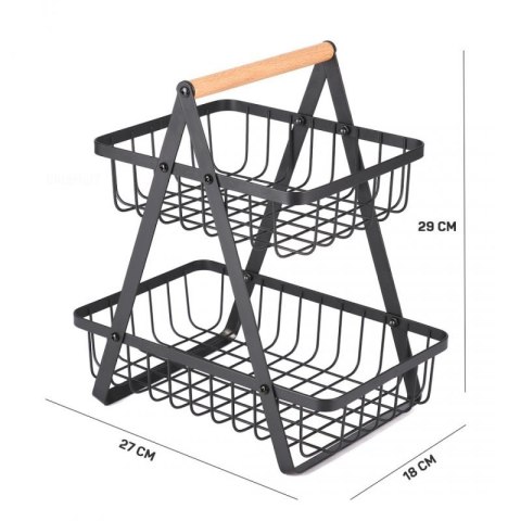 KOSZYK PIĘTROWY NA OWOCE PRZYPRAWY LOFT E-8084 Elitehoff