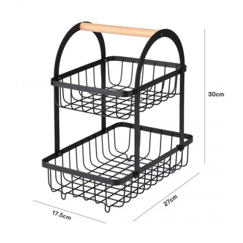 KOSZYK PIĘTROWY NA OWOCE PRZYPRAWY LOFT E-8104 Elitehoff