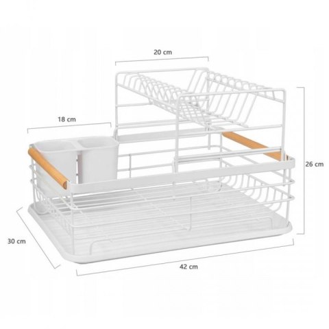 SUSZARKA DO NACZYŃ Z OCIEKACZEM I TACĄ E-8078 Elitehoff