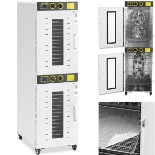 Suszarka przemysłowa do żywności ziół owoców 2 komory 32 ruszty 40-90 C 3150 W Royal catering