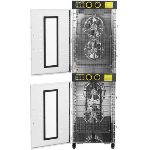 Suszarka przemysłowa do żywności ziół owoców 2 komory 32 ruszty 40-90 C 3150 W Royal catering