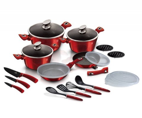 ZESTAW GARNKÓW BERLINGER HAUS BH-7180 22 ELEM. BURGUNDY Berlinger haus