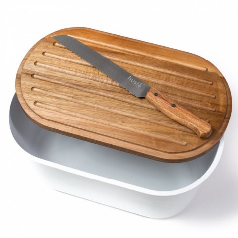 CHLEBAK HUSLA Z DESKĄ DO KROJENIA I NOŻEM 73940 Husla