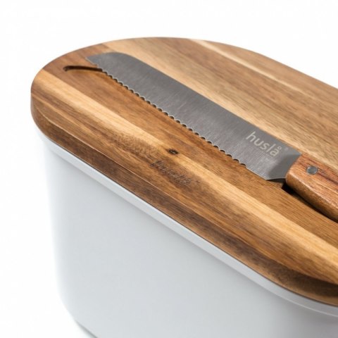 CHLEBAK HUSLA Z DESKĄ DO KROJENIA I NOŻEM 73940 Husla