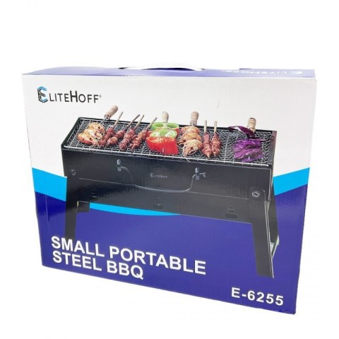 MINI GRILL WĘGLOWY TURYSTYCZNY PRZENOŚNY WALIZKA Elitehoff