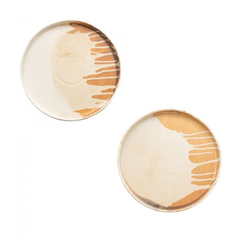 Talerz płaski, 28 cm, brązowo-kremowy, Samto Verlo