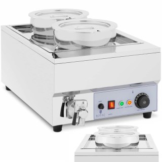 Bemar elektryczny podgrzewacz stacja do zupy fondue czekolady 1500 W 2 x 7 l Royal catering
