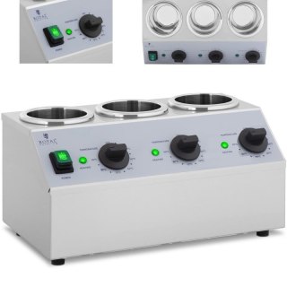 Podgrzewacz do butelek sosów na ciepło 3x 1L 40-90C 550W Royal catering