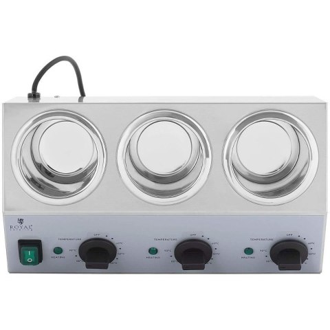 Podgrzewacz do butelek sosów na ciepło 3x 1L 40-90C 550W Royal catering